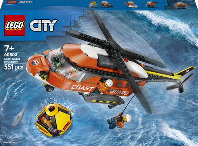 Zestaw klocków LEGO CITY Helikopter straży przybrzeżnej 551 elementów (60503)