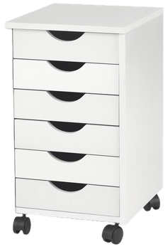 Комод на колесиках Simon 2 37 x 41 x 63 см Біли (V-PL-SIMON_2-KONTENEREK)