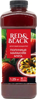 Фруктовий концентрат Red&Black Полуниця-Маракуя-М'ята 1.25 кг (4823113304768)