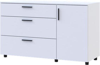 Комод Doros Торн Білий 3Ш/1Д 135х51.6х80 (41510181)