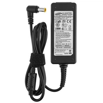 Блок живлення для монітора Samsung — 14V 1.7A (24W), штекер 6.5×4.4 мм + PIN, чорний, без мережевого кабелю
