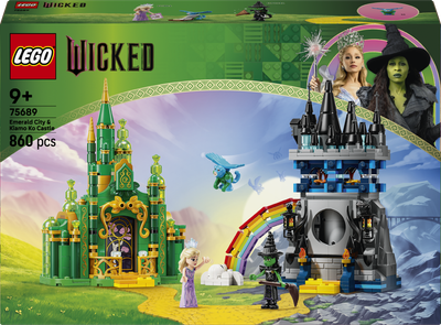 Zestaw klocków LEGO Wicked Emerald City i Kiamo Ko Castle 860 elementów (75689)