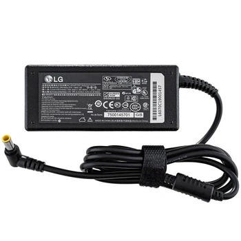 Адаптер живлення для монітора LG 19V 3.42A (65W), роз’єм 6.5×4.4 мм + PIN, чорний — без кабелю