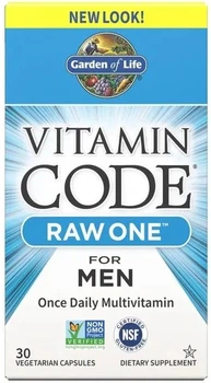 Kompleks witaminowo-mineralny dla mężczyzn Garden of Life Vitamin Code Raw One 30 kapsułek roślinnych (658010114493)