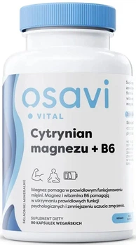 Kompleks witaminowo-mineralny Osavi Cytrynian Magnezu + B6 90 kapsułek (5904139923283)