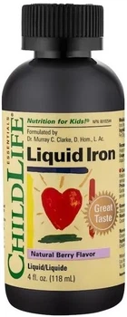 Залізо для дітей ChildLife Liquid Iron рідкий 118 мл Ягоди (608274121003)