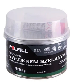 Шпатлевка со стекловолокном 500g "Polfill" с отвердителем 43114
