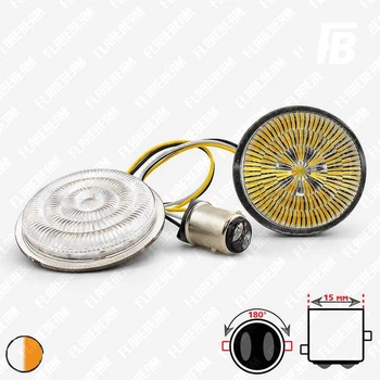 Фонари 2IN-07 для мотоциклов Harley-Davidson светодиодные (LED) Ø2 дюйма 2 шт. (белый + оранжевый)