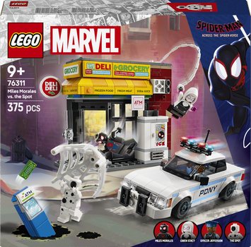 Zestaw klocków LEGO Super Heroes Marvel Multiwersum: Miles Morales kontra Spot 375 elementów (76311)
