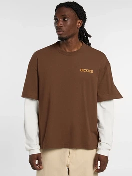 Longsleeve męski Dickies DK0A88JF0TB1 M Brązowy (800070354604)