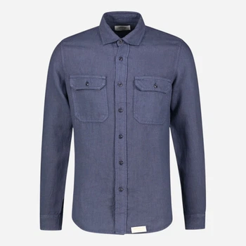 Сорочка бавовняна чоловіча Tela Genova EMI021145LS-4223 M Синя (800070338941)