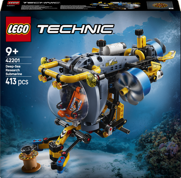 Zestaw klocków LEGO Technic Badawcza łódź podwodna 413 elementów (42201)