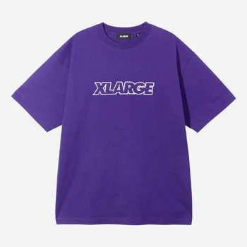 Футболка бавовняна довга чоловіча XLARGE 201253011002-34 L Фіолетова (800070350284)
