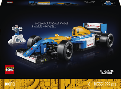 Zestaw klocków LEGO Icons Williams Racing FW14B i Nigel Mansell 799 elementów (10353)