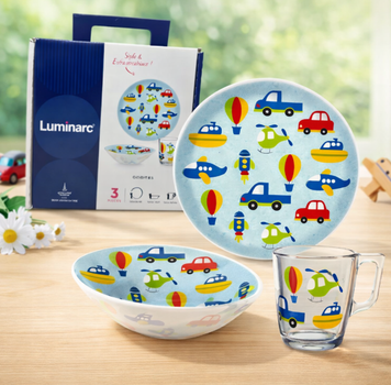 Набор детской посуды Luminarc Gobites из стекла 3 предмета (X3055)