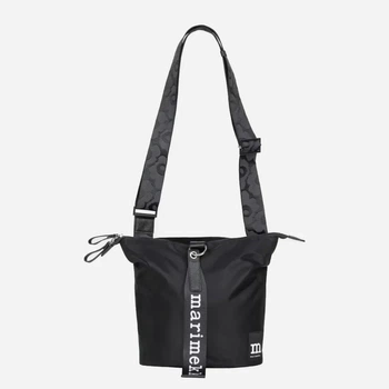 Сумка крос-боді через плече жіноча тканинна середня Marimekko 91923009 Чорна (800070298475)