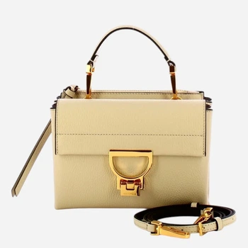 Torebka crossbody damska skórzana Coccinelle E1MD555B701-N64 Piaskowa (800070354168)
