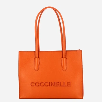 Torebka shopper damska skórzana Coccinelle E1UAK110201-R41 Pomarańczowa (800070354224)