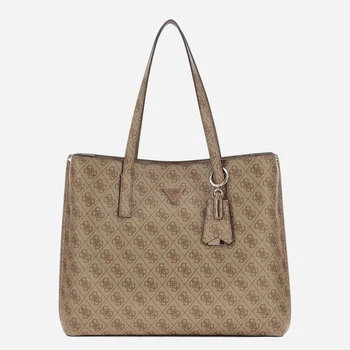 Сумка шопер жіноча зі штучної шкіри Guess HWSG6974230-LTL Коричнева (800070352390)