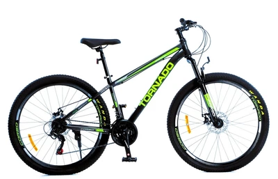 Велосипед Спортивный 27.5 дюймов Corso TORNADO TR-229 оборудование Shimano стальная рама 15.5 дюймов 21 скорость. Black and Yellow (188067)