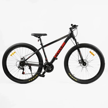 Велосипед Спортивный 29 дюймов Corso Stellar SR-388 оборудование SunRun стальная рама 19 дюймов 21 скорость. Black and Red (180120)