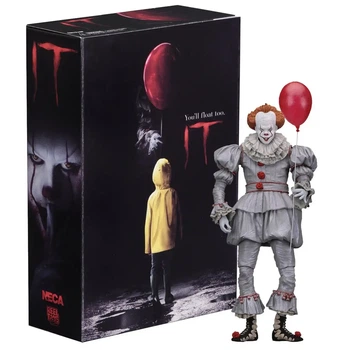 Коллекционная фигурка Neca Пеннивайз (Pennywise) 18 см из фильма «Оно» с сменными головами и руками