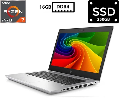Ноутбук Hewlett Packard ProBook 645 G4 14" IPS 1920x1080 Ryzen 7 PRO 2700U 2.20GHz 16GB DDR4 SSD 250GB AMD Radeon Vega 10 Graphics Камера (H645G4R16S250B) Б/В