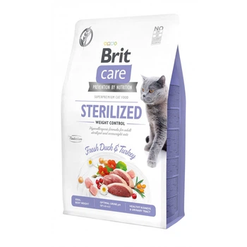 Корм сухий Brit Care Cat Grain Free Sterilized Weight Control для стерилізованих котів з надмірною вагою качка та індичка