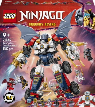 Zestaw klocków LEGO Ninjago 4 w 1 Wielofunkcyjny ultramech Zane’a 1187 elementów (71834)