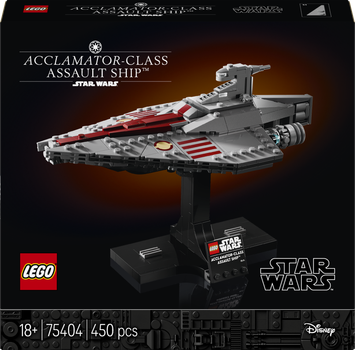 Zestaw klocków LEGO Star Wars Krążownik szturmowy typu Acclamator 450 elementów (75404)