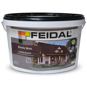 Краска резиновая водоэмульсионная Feidal Elastic Matt Бесцветный 3.5кг