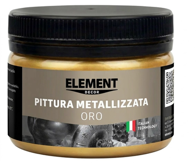 Фарба металізована універсальна Element Decor Pittura Metallizzata Oro Золото 0.25л