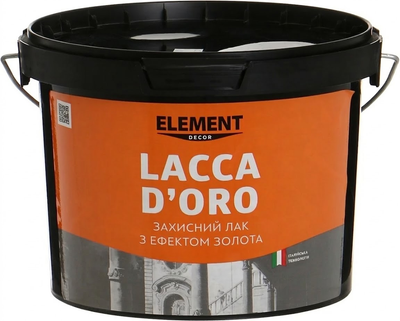 Защитный лак Element Decor Lacca d`oro с эффектом золота 1л