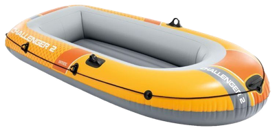 Ponton dmuchany Intex Challenger 2 2-osobowy 236 x 114 x 41 cm Żółto-szary 66312 (6941057430607)