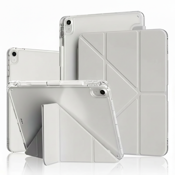 Чохол iPad Air 4/5 10.9"|Air 11" M2/M3|Pro 11" 2018-2019 Acrylic Clear Frame Transformer Pen Slot light grey