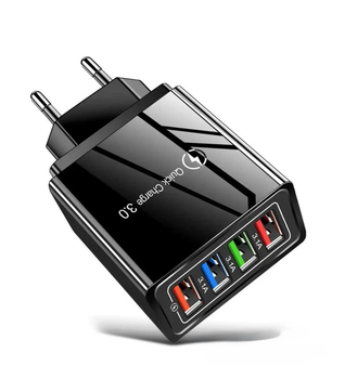 Сетевое зарядное устройство Black / 4xUSB-A
