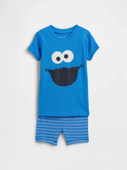 Детская пижама Sesame Street GAP футболка и шорты 1159849651 (Синий 3) на рост 91-99 см