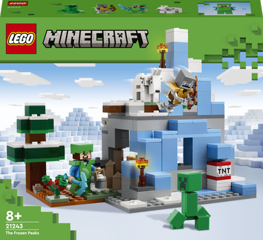 Zestaw klocków LEGO Minecraft Ośnieżone szczyty 304 elementy (21243)