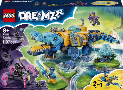 Конструктор LEGO DREAMZZZ Підводний човен-крокодил 1107 елементів (71512)