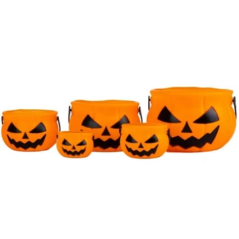Святкова прикраса декор Halloween у формі казана Вогняний гарбуз 5 видів 19149-027