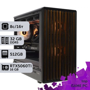 Игровой компьютер GamePC TOP #582 Ryzen 7 8700F/32 GB/SSD 512GB/GeForce RTX 5060Ti 16GB сборка для киберспорта современных игр стрима