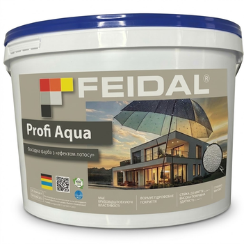 Краска фасадная силиконовая глубокоматовая Feidal Profi Aqua TR Бесцветная 5 л