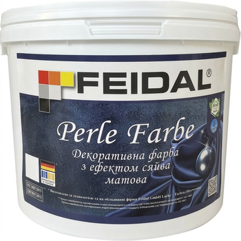 Краска декоративная матовая с эффектом сияния Feidal Perle Farbe Белый 2.5л