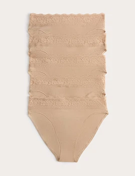 Набор кружевных трусиков Marks&Spencer модель High legs 16(44) 5 шт roze quartz lace 0229