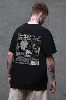 Чоловіча Оверсайз Футболка Without З Принтом Travis 2XL/3XL Black