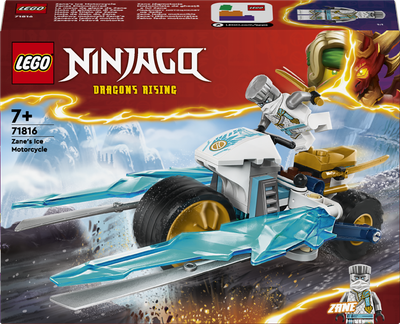 Zestaw klocków LEGO Ninjago Lodowy motocykl Zane’a 84 elementy (71816)