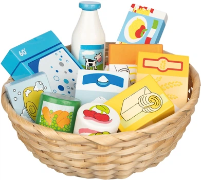 Ігровий набір Goki Продукти в кошику 10 шт 5299718 (4013594517133)