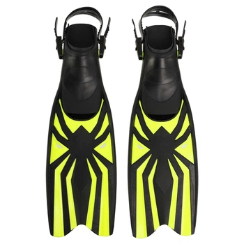Ласты для дайвинга и снорклинга с открытой пяткой SP-Sport размер L-XL (43-46) Black-Yellow