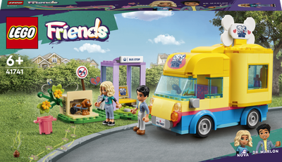 Zestaw klocków LEGO Friends Furgonetka ratunkowa dla psów 300 elementów (41741)