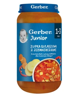 Суп-пюре дитячий Gerber Junior Гуляшовий суп з картоплею 250 г (з 12 місяців)